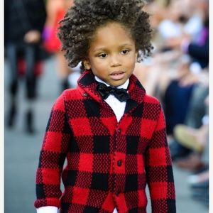 POLO Ralph Lauren NWT - BUFFALO RED PLAID PLAID WOOL-BLEND CARDIGAN